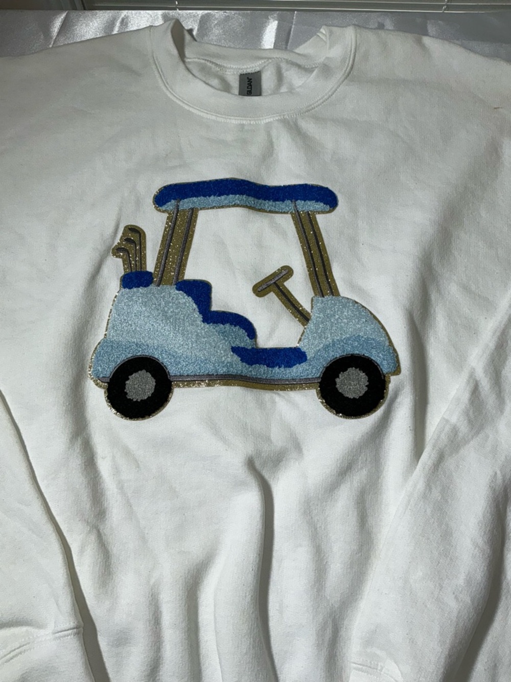 Preppy Blue Golf Cart Sweatshirt Size 3XL - Picture 3 of 8